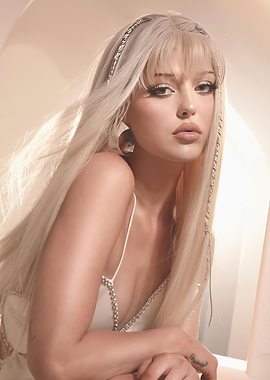 Glamorous loren gray with Blonde Hair