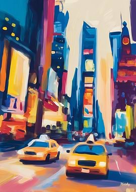 Fauvist New York Times Square