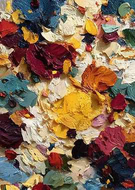 Textured Oil Paint Palette