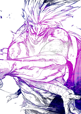 Intense Anime Character Portrait