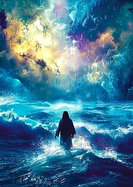 Jesus walking on water