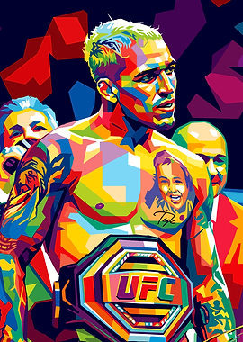 Charles Oliveira UFC Champion Pop Art