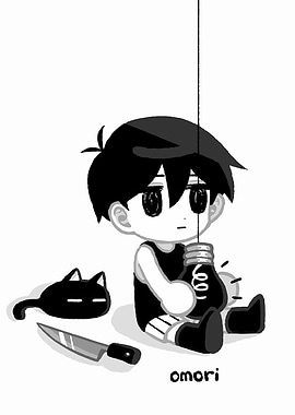 Omori with Cat and Knife