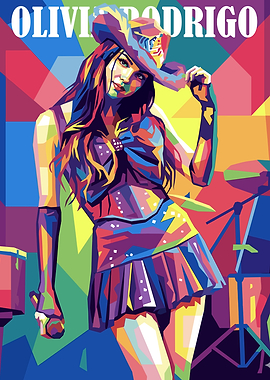 Olivia Rodrigo Pop Art Portrait