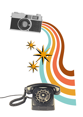 Retro Camera and Rotary Phone