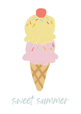 Sweet Summer Ice Cream Cone
