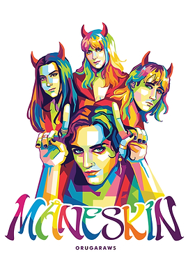 Maneskin Pop Art Portrait