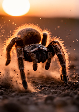 Tarantula in Sunset Dust