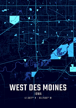 West Des Moines Midnight City Map