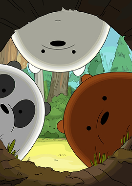 We Bare Bears Peeking Over