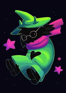 Ralsei from Deltarune floating