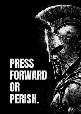 Spartan Warrior Forward Motivational Poster