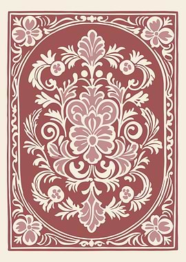 Ornate Floral Damask Design