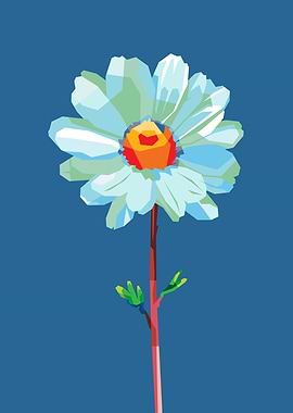 Geometric Daisy Flower