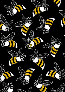 Seamless Bee Pattern