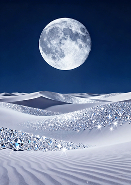 Moonlit Diamond Desert
