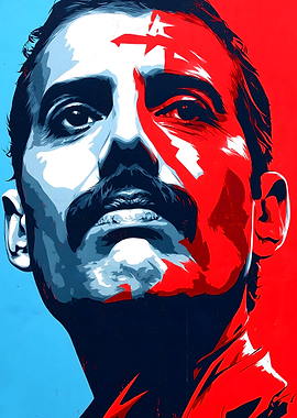 Freddie Mercury Pop Art Portrait