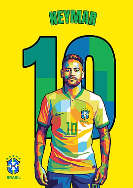 Neymar Jr. Pop Art Portrait