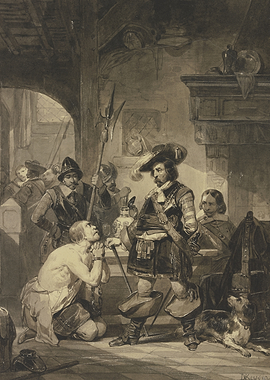 Soldier interrogating a prisoner