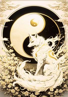 Golden Kitsune & Yin-Yang Elegance