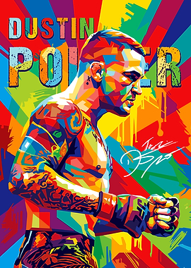 Dustin Poirier Pop Art Portrait