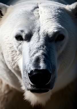 Close-up of a Polar Bear's Face