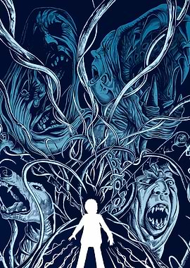 Horror Creatures and Silhouette