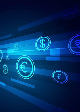 Global Currency Symbols Abstract Background