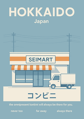 Hokkaido Konbini Cute Japanese Art