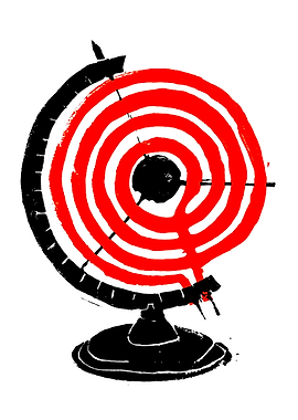 Globe with Target Pattern