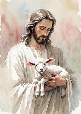 Jesus Holding a Lamb