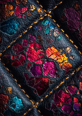 Colorful Cracked Leather Texture
