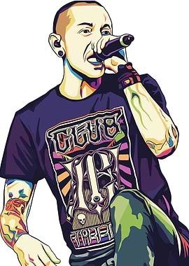 Chester Bennington Pop Art Portrait