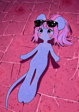Cute Mouse Character with Sunglasses