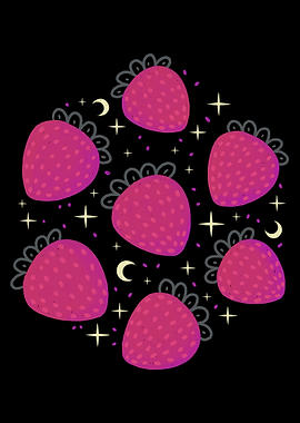 Cute Dark Strawberries