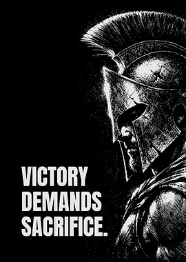 Spartan Warrior Victory Demands Sacrifice