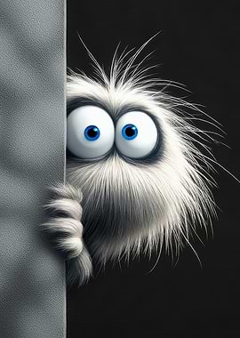 Furry Monster Peeking