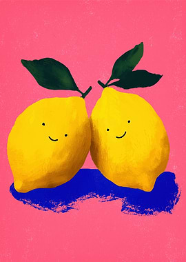 Cute Lemons with Faces