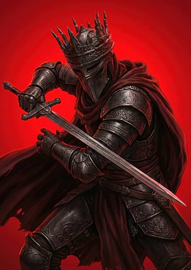 Dark Knight King with Sword