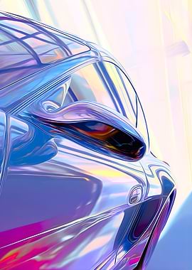 Chrome Car Reflection Abstract