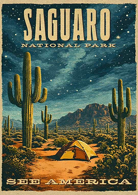 Saguaro National Park Vintage Poster