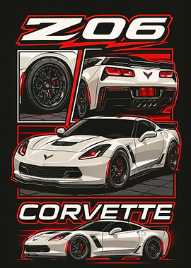 Corvette Z06 Car Illustration