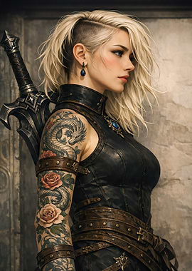 Fantasy Blonde Warrior