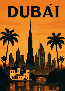 Dubai Skyline Cityscape Travel