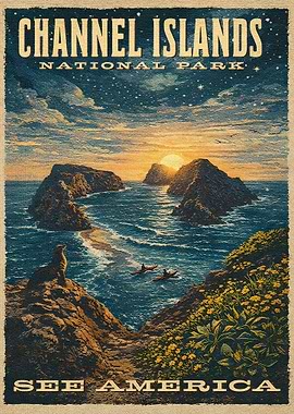Channel Islands National Park Vintage Poster