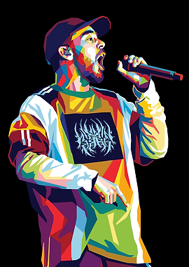 Dave Farrell Colorful Portrait of a Rapper