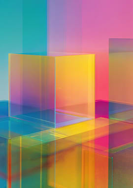 Abstract Geometric Light Sculpture