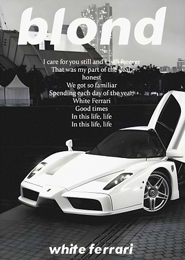 Frank Ocean Blond White Ferrari