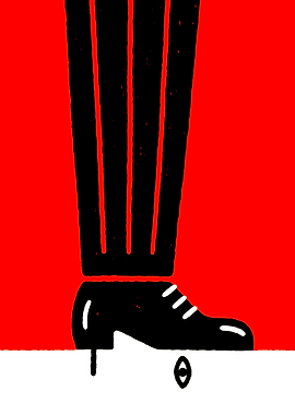 Giant Foot Crushing an Eye Symbol