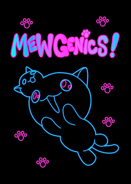 Mewgenics Neon Cat Art